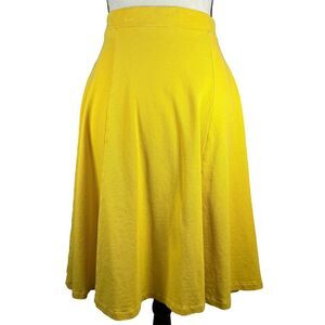 Le Mont St. Michel Yellow A-Line Cotton Skirt | French Heritage | Made in EU